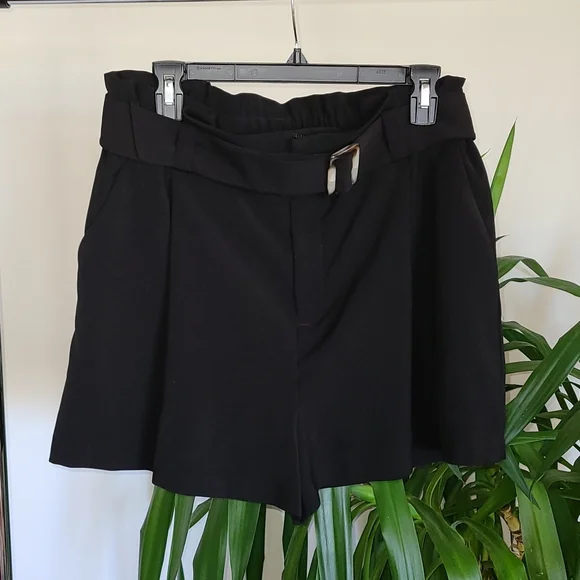 strapless open back dress Venture Pleated Dress Shorts in Black main image 0